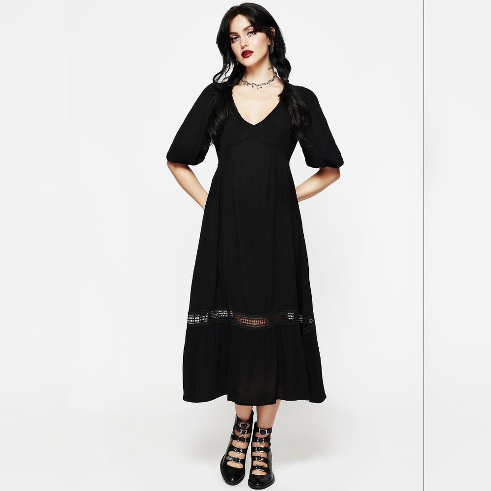 Elegant Black Midi Dress